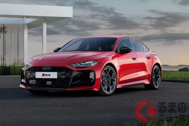 639馬力のプラグインハイブリッド！ 新型アウディRS5セダン、独国仕様が凄い