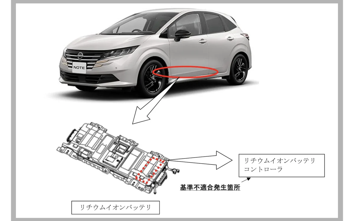 日産ノート36台、走行不能リスクで追加リコール　プログラム書き換えで対処