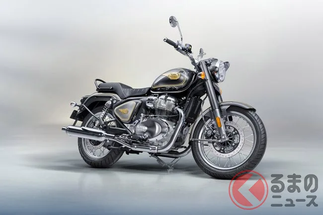 ロイヤルエンフィールド「ブリット650」新車100万円切る！ 手描きピンストライプの超ヴィンテージ感