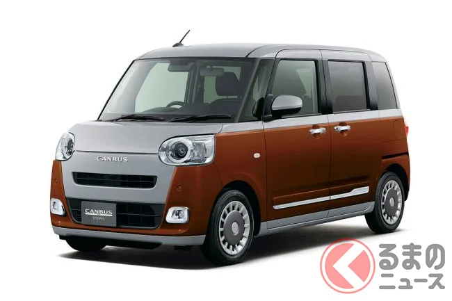 ダイハツ・ムーヴキャンバスに新特別仕様車! ブラウン&ネイビー内装の「インテリアセレクション」登場