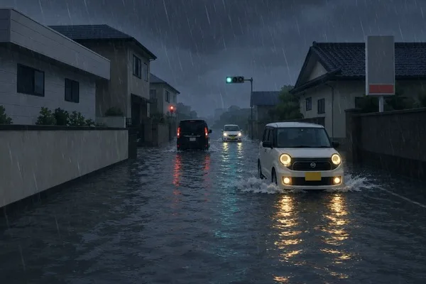 水深60cmでエンジン停止！ 冠水路にクルマで突っ込むな、JAFの衝撃テスト結果