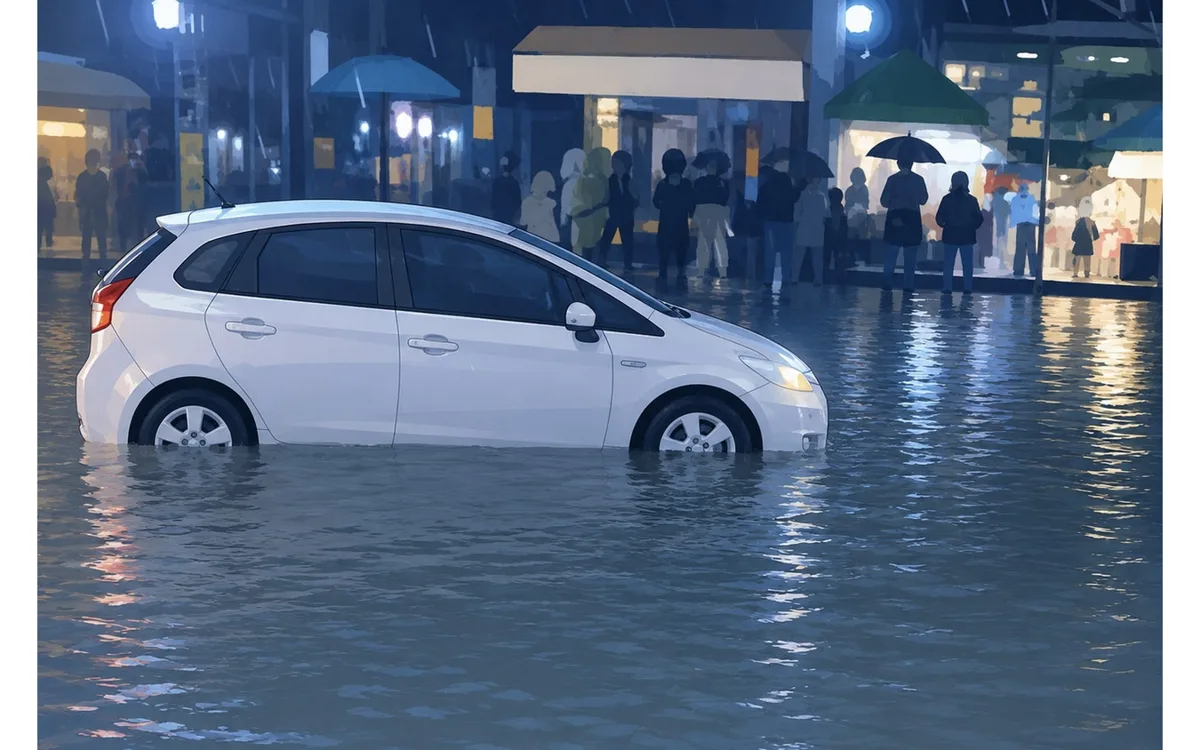 水深60cmでエンジン停止！ 冠水路にクルマで突っ込むな、JAFの衝撃テスト結果