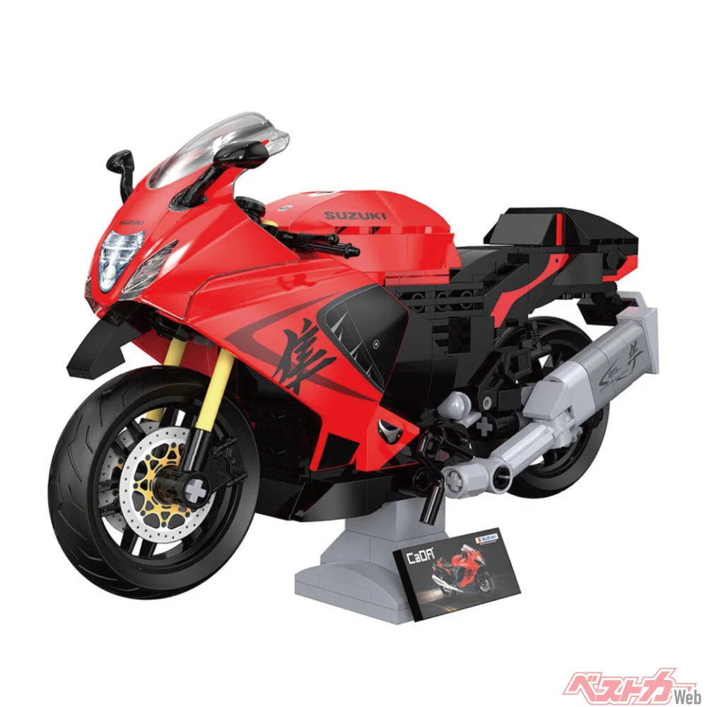 スズキハヤブサが1/12ブロックモデルに！299ピースで「隼」ロゴまで完全再現