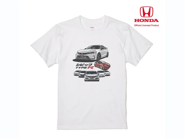 歴代シビックタイプRの魅力を一着に凝縮！キャムショップが販売する白Tシャツ