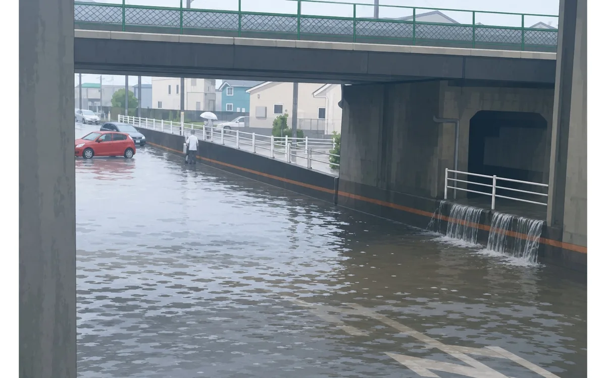 冠水路で動けなくなる前に。水深30cmでもエンジン停止、SUVも例外じゃない